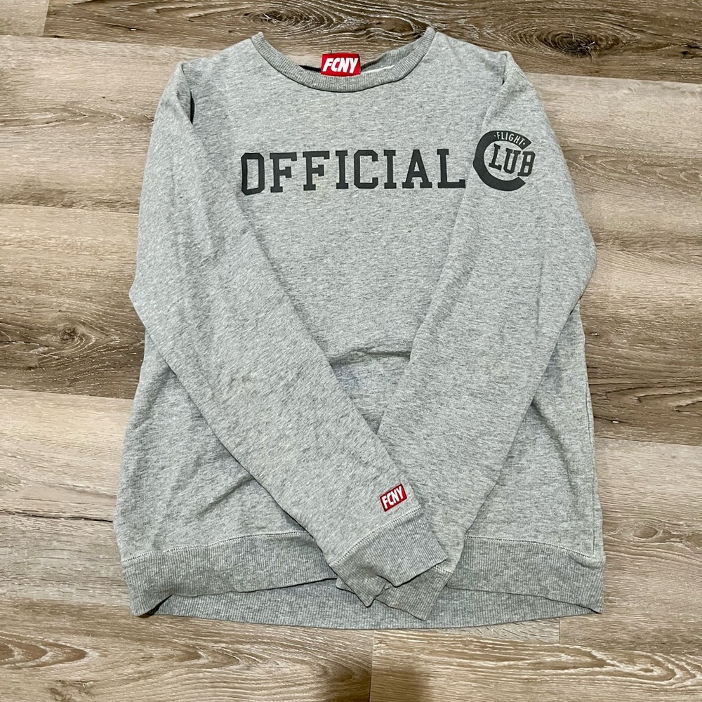 Flight Club NY Gray Crewneck OFFICIAL Sweatshirt 2012 Collection